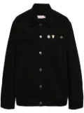 Charles Jeffrey Loverboy stud-detail denim jacket - Black