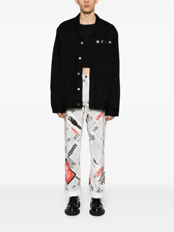 Charles Jeffrey Loverboy スタッズディテール デニムジャケット