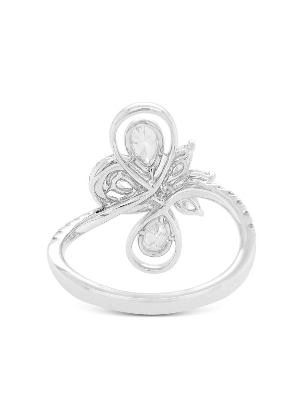 Shop Hyt Jewelry Platinum And Diamond Ring In Silver