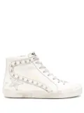 Golden Goose Slide high-top leather sneakers - White