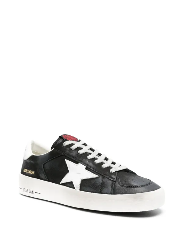 ★Golden Goose★トーンオントーン レザー スター Golden Goose Stardan Distressed Leather Sneakers | Black