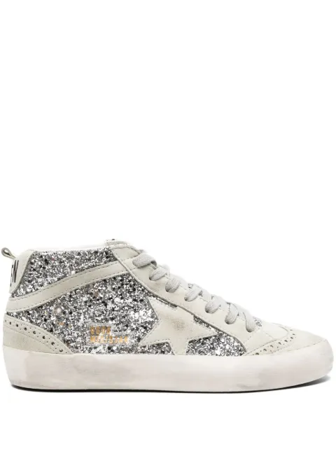 Golden Goose baskets en cuir à paillettes Mid-Star 