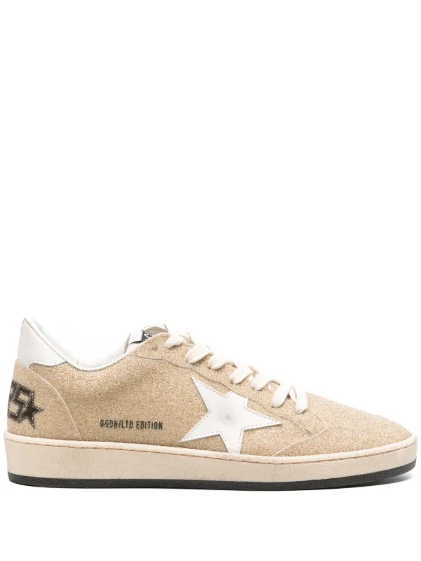 Golden Goose Ball-Star crystal-embellished Sneakers Gold