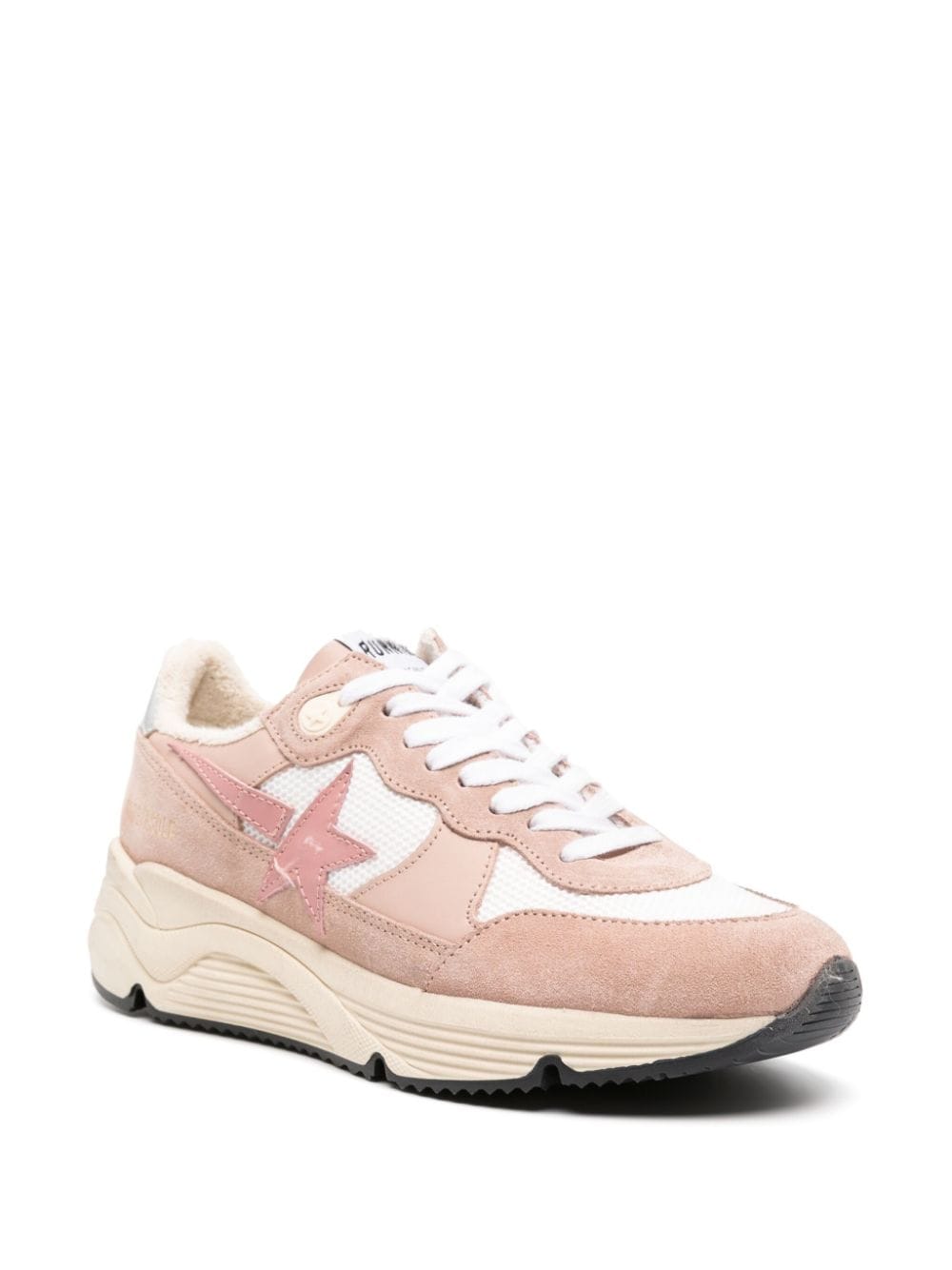 Shop Golden Goose Running Sole Panelled Sneakers In Pink