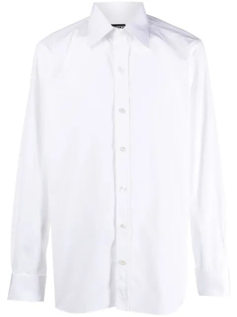 TOM FORD spread-collar cotton shirt