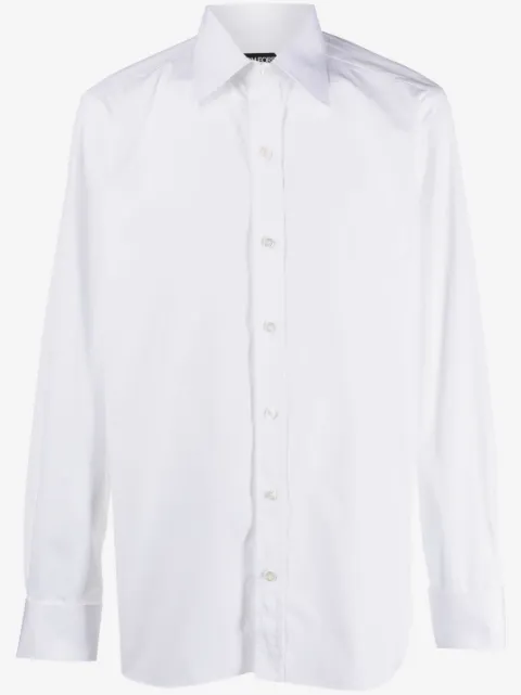 TOM FORD spread-collar cotton shirt