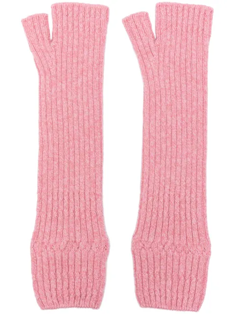 Barrie cashmere fingerless gloves