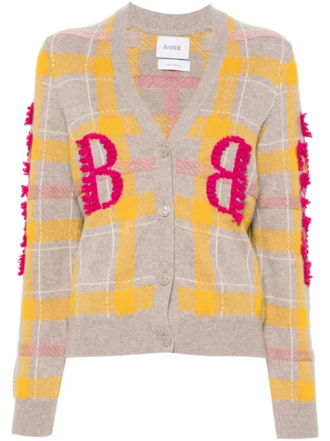 Barrie logo-detail cashmere cardigan