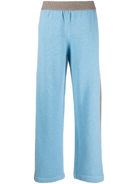 Barrie stripe-detail trousers