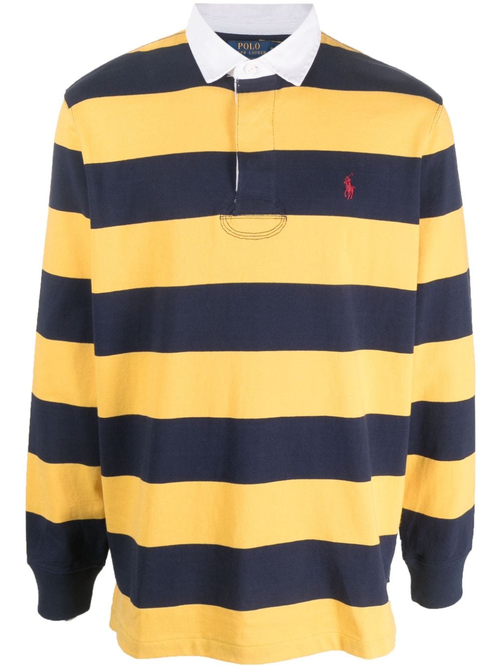 POLO RALPH LAUREN EMBROIDERED-LOGO STRIPED POLO SHIRT