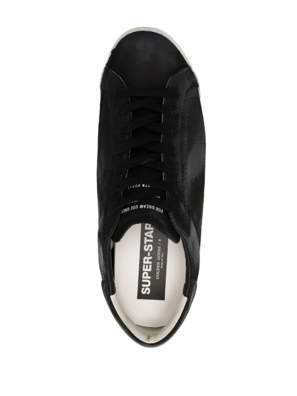 Golden Goose Super-Star Leather Sneakers | Black | FARFETCH JO