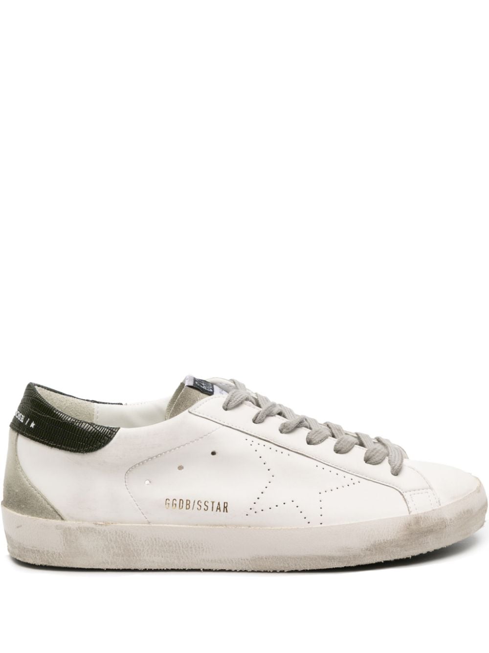Golden Goose Super-star Leather Sneakers In White
