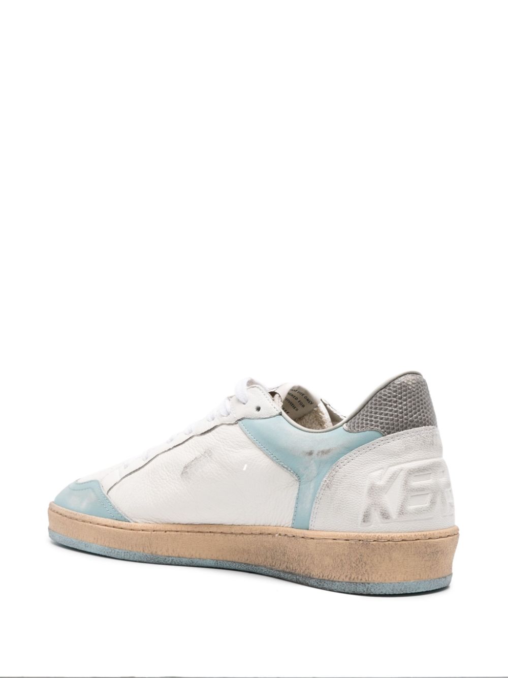 Shop Golden Goose Ball Star Leather Sneakers In White