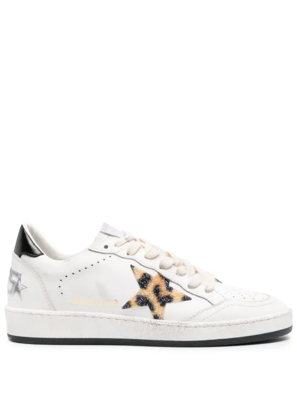 GOLDEN  Ball star leather sneakers スニーカー Golden Goose Men's Ball Star Leather Sneakers in White/Grey