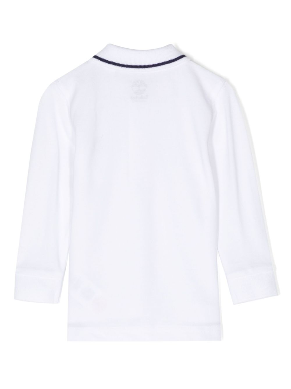 Timberland Kids logo-print cotton polo shirt - Wit