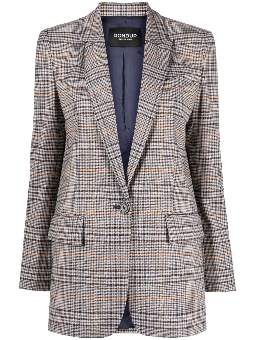 DONDUP checkered single-breasted blazer