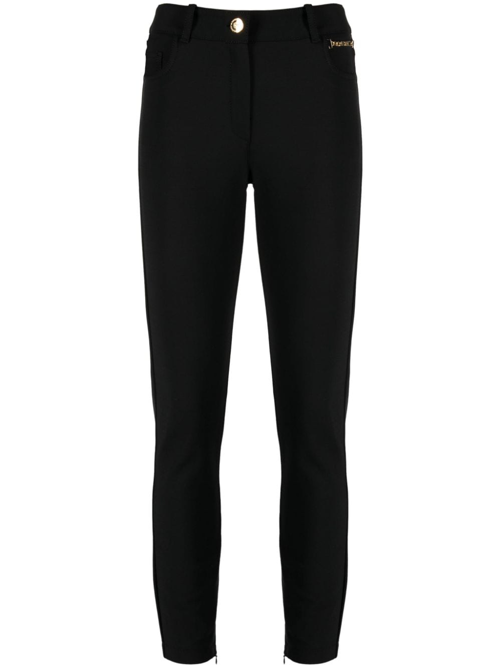 Elisabetta Franchi Bi-elastic Skinny-cut Trousers In Black