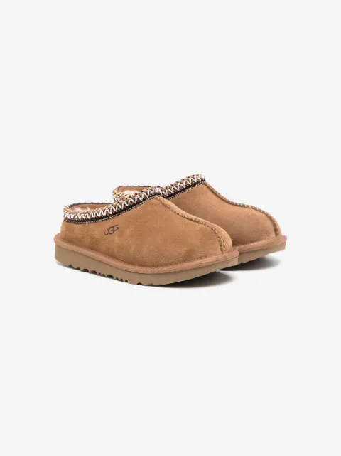 UGG Kids logo-debossed wool blend slippers