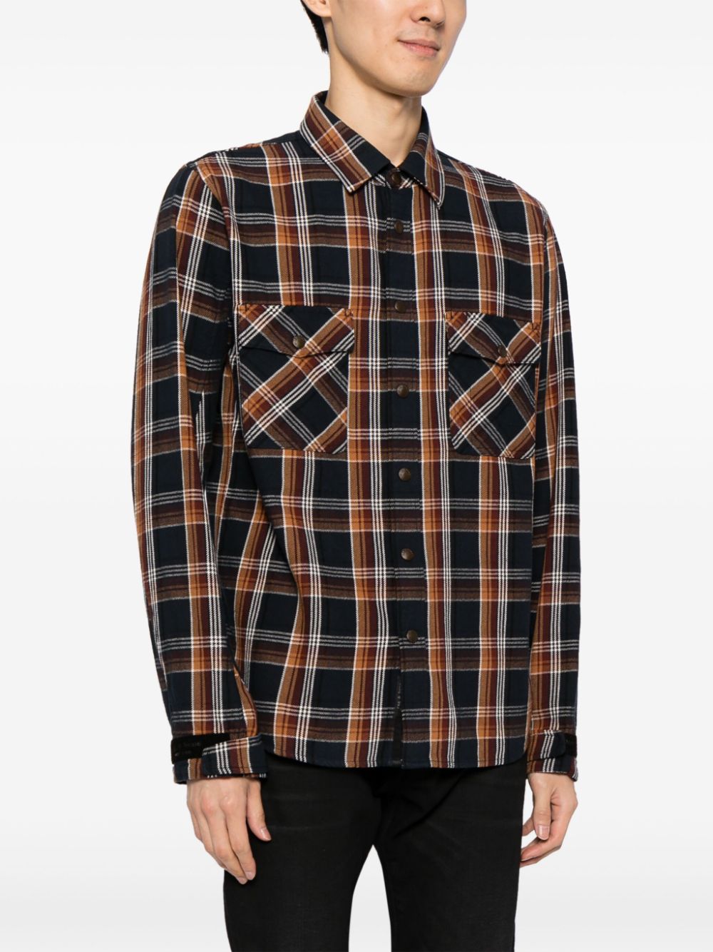 Shop Rag & Bone Plaid-check Cotton Shirt In Multicolour