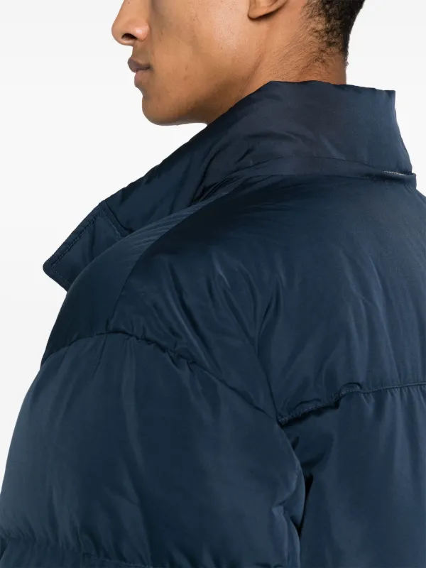 Maison Kitsuné Fox-appliqué Padded Coat | Blue | FARFETCH