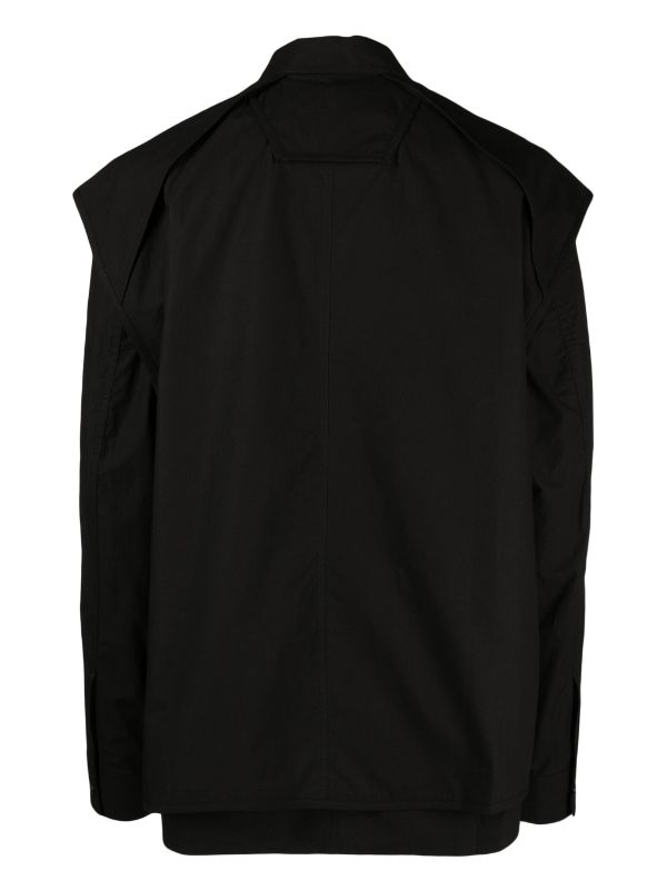 Juun.J Grey and Black Layered Long Sleeve T-Shirt Juun.J