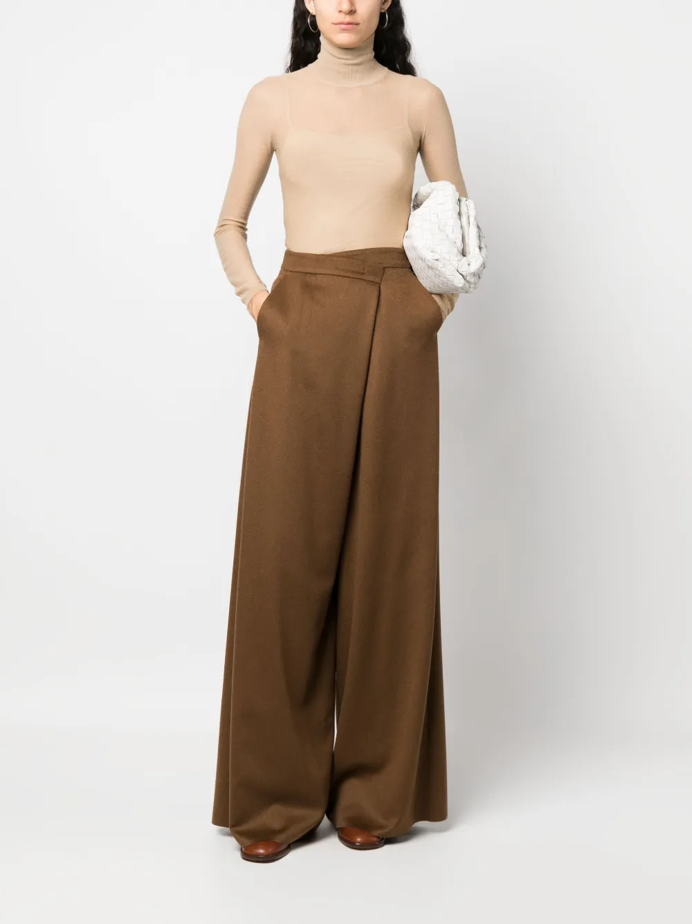 Max Mara Semi-doorzichtige trui - Beige