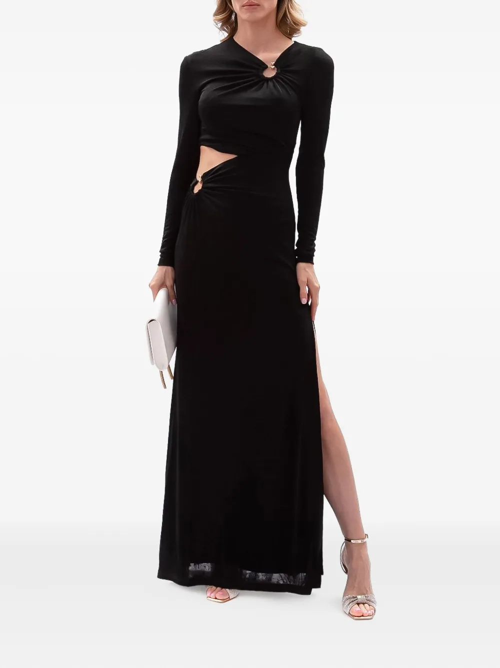 MISHA ring-detail cut-out maxi dress - Zwart
