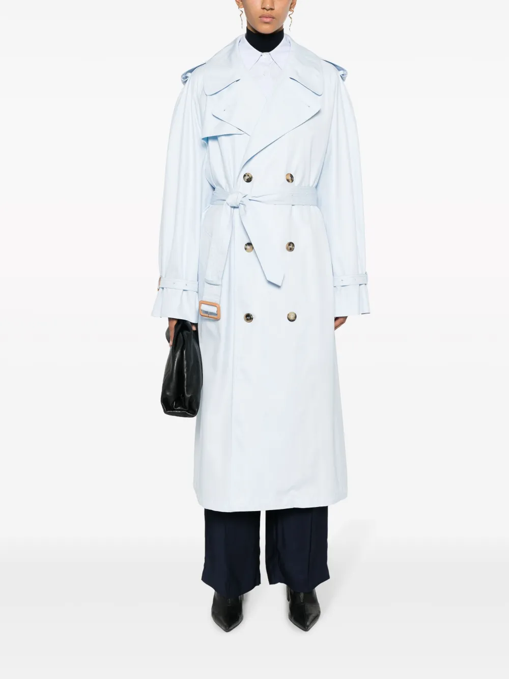 WARDROBE.NYC DOUBLE-BREASTED COTTON TRENCH COAT
