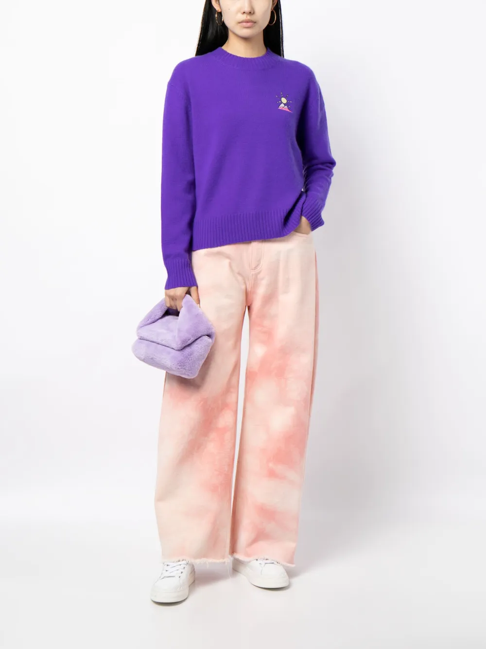 Mira Mikati sun-embroidered cashmere jumper - Paars