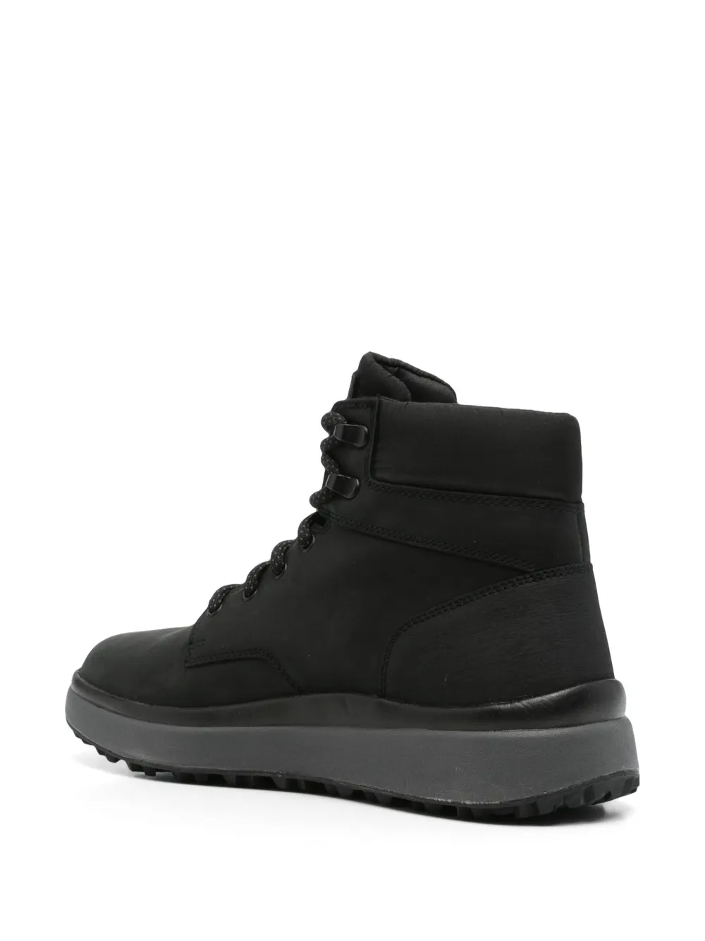 Geox leather biker boots Black