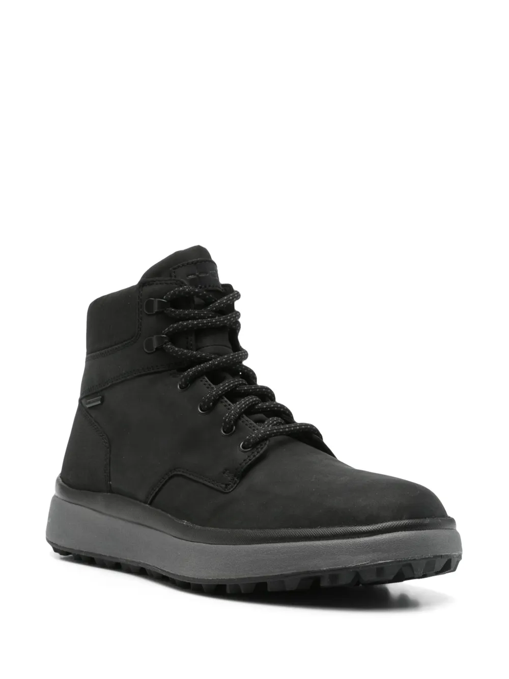 Geox leather biker boots Black