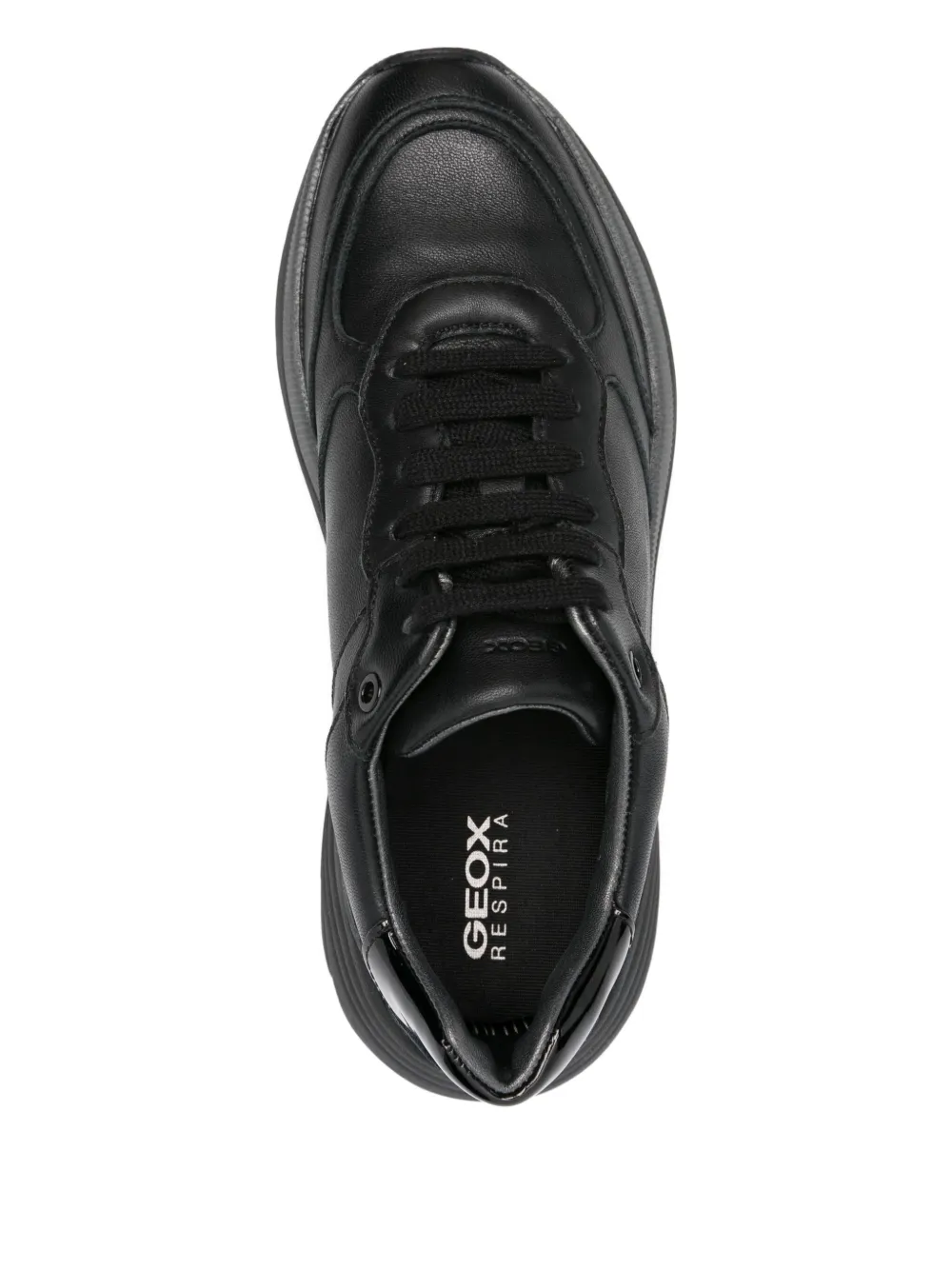 Geox Diamanta leather chunky sole sneakers Black