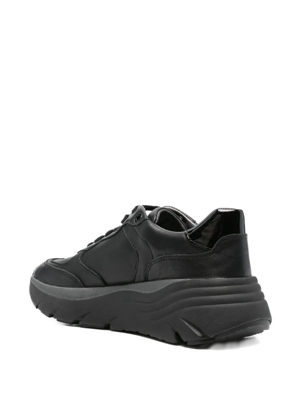 Geox Diamanta leather chunky sole sneakers Black