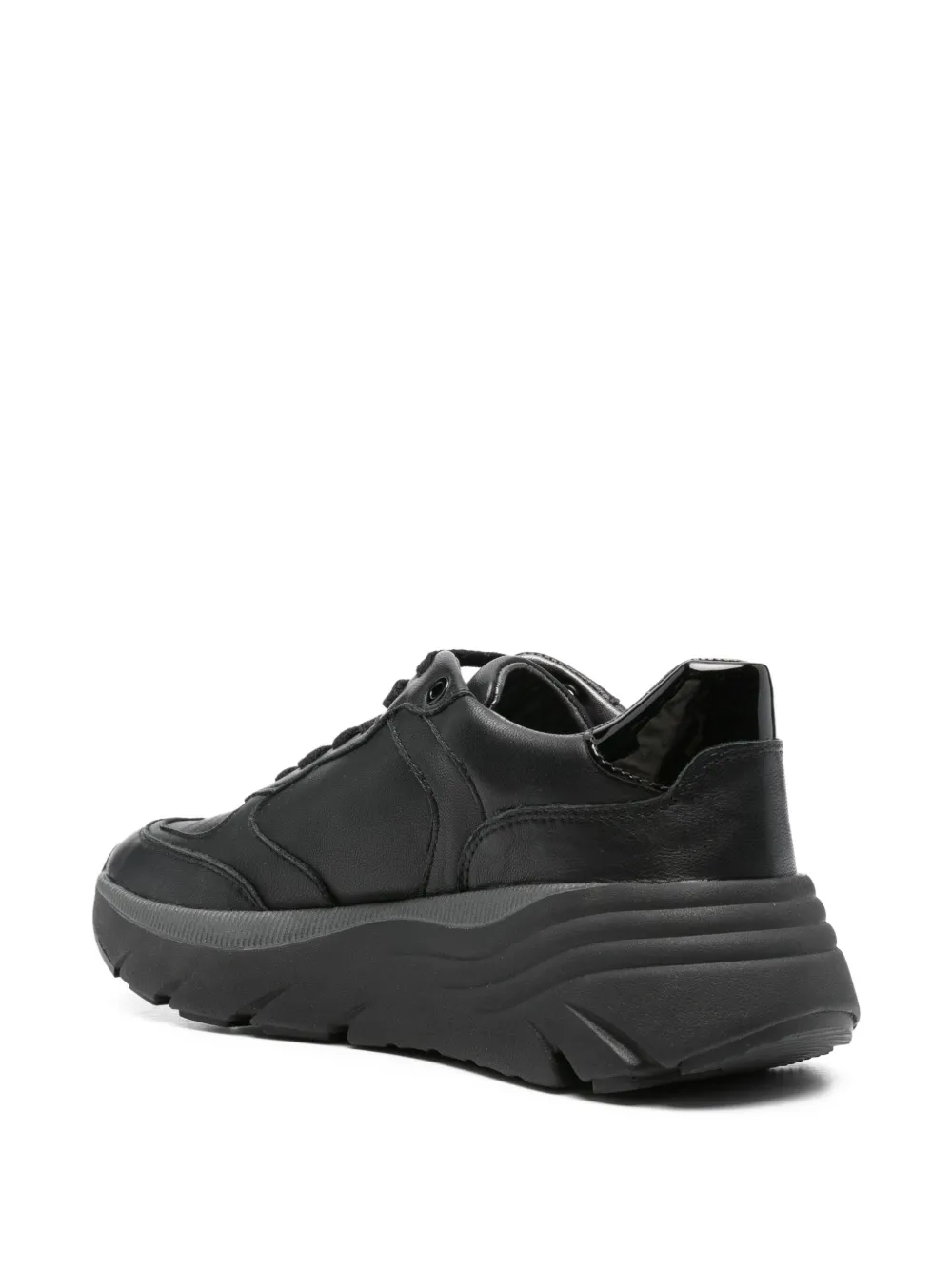 Geox Diamanta leather chunky sole sneakers Black