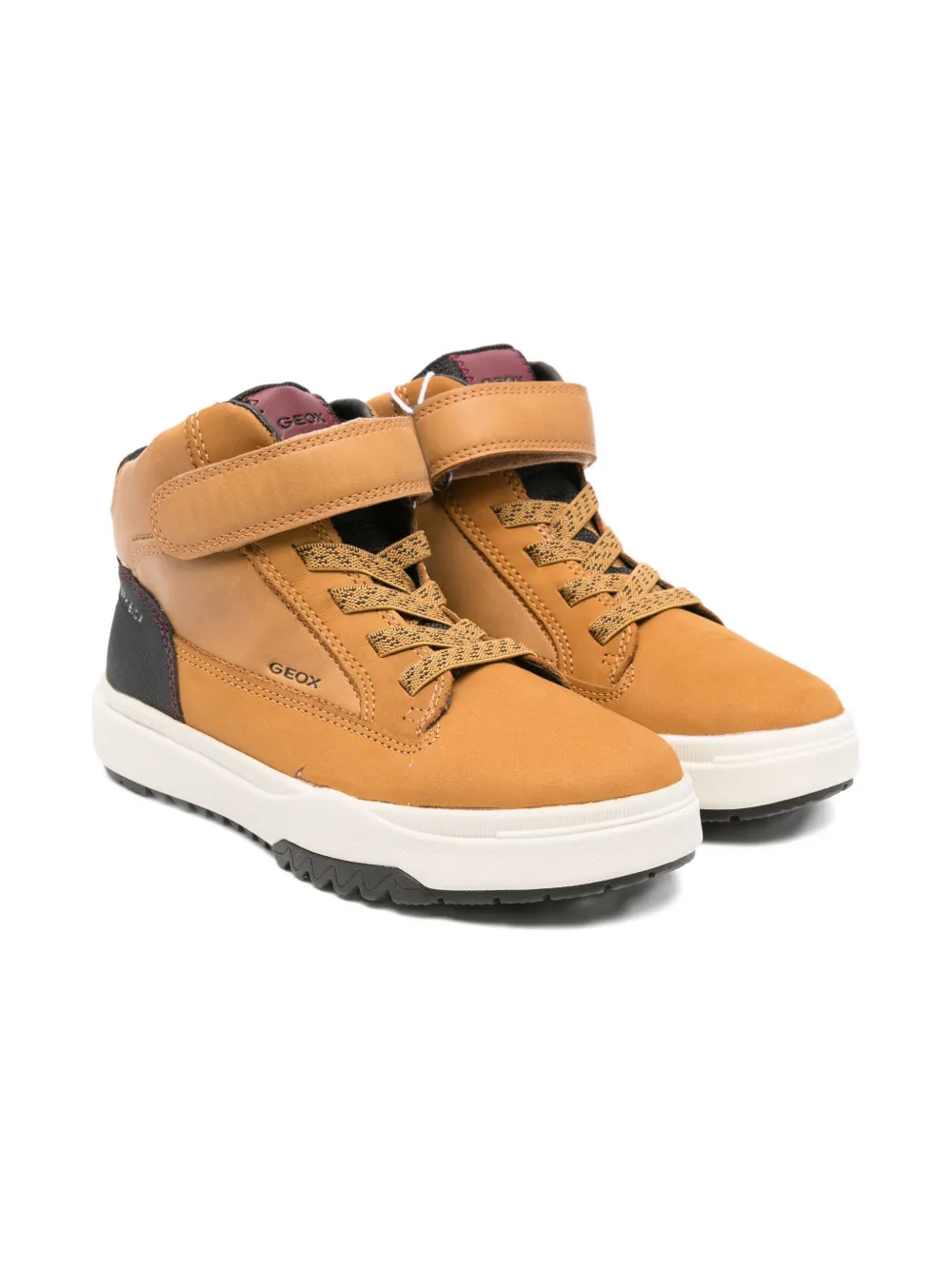 Geox Kids Bunshee strap-lace boots Brown
