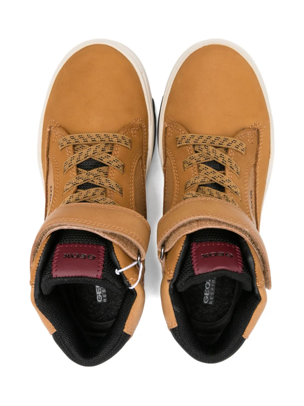 Geox Kids Bunshee strap-lace boots Brown