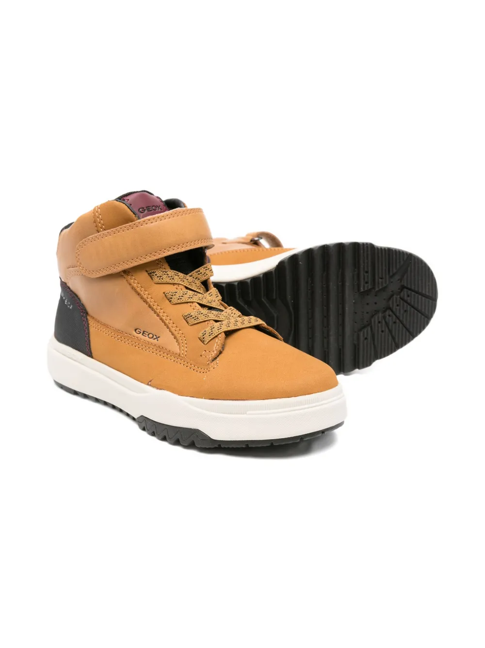 Geox Kids Bunshee strap-lace boots Brown