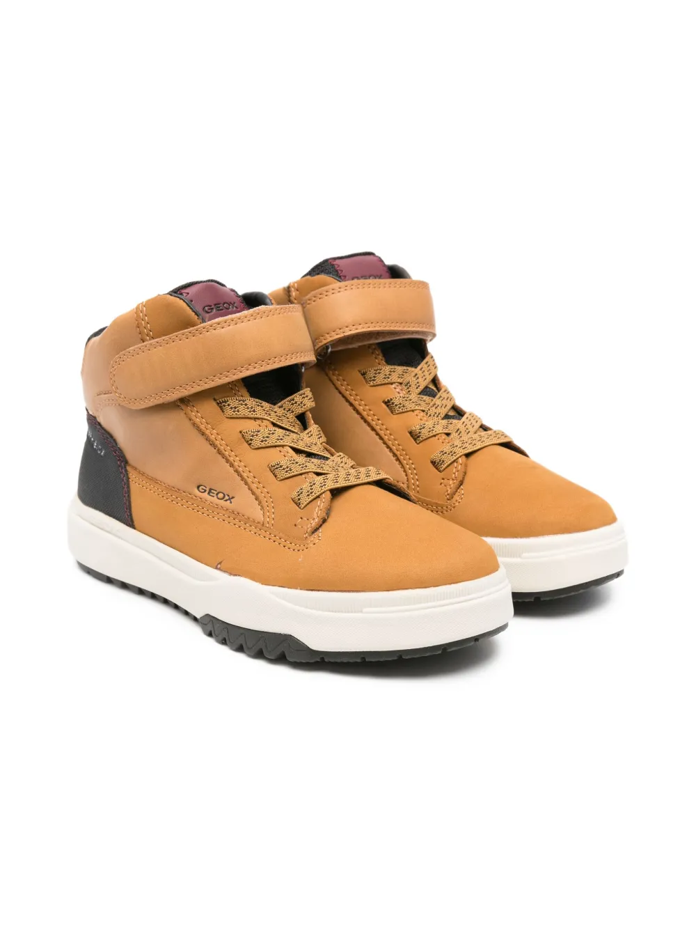 Geox Kids Bunshee strap-lace boots Brown