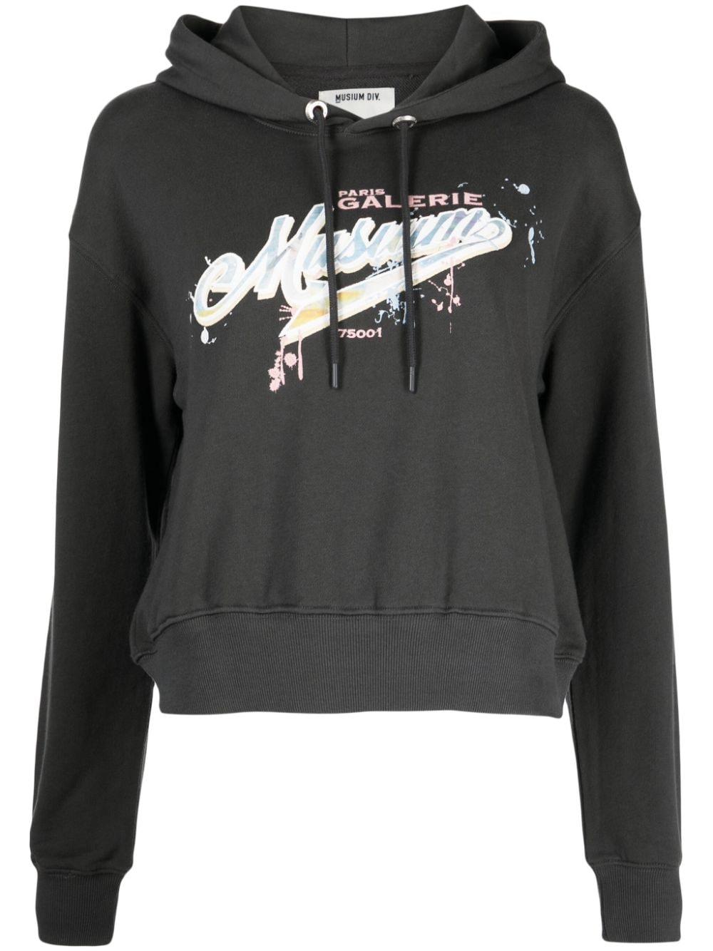 Musium Div. Hoodie met grafische print Grijs