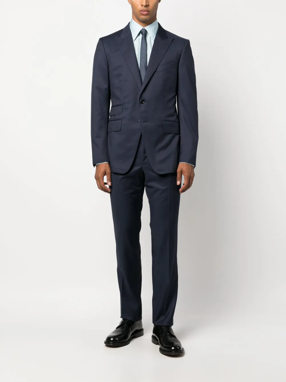 TOM FORD silk blend toile shirt - Blauw