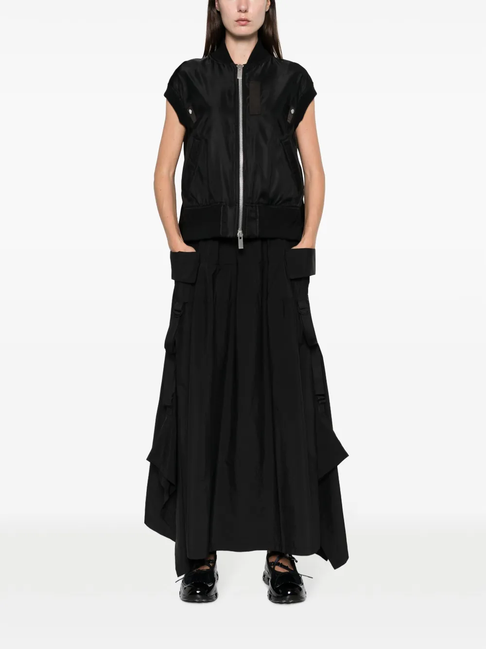 Y-3 Flared maxi-rok - Zwart