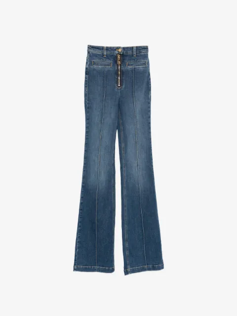 Elisabetta Franchi zip-detail bootcut denim jeans
