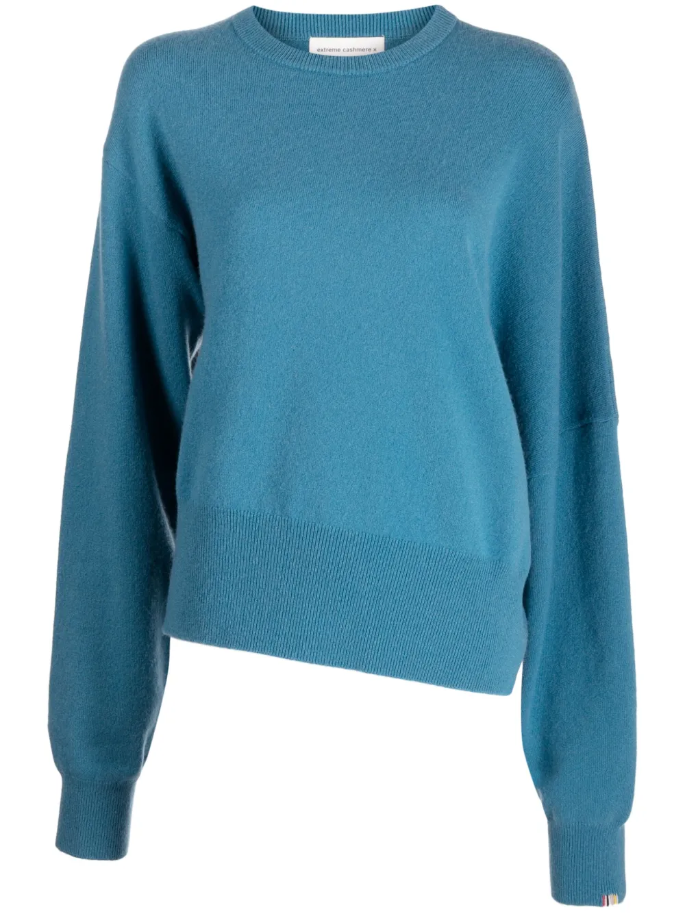 Extreme cashmere Dia asymmetric-hem jumper Blauw