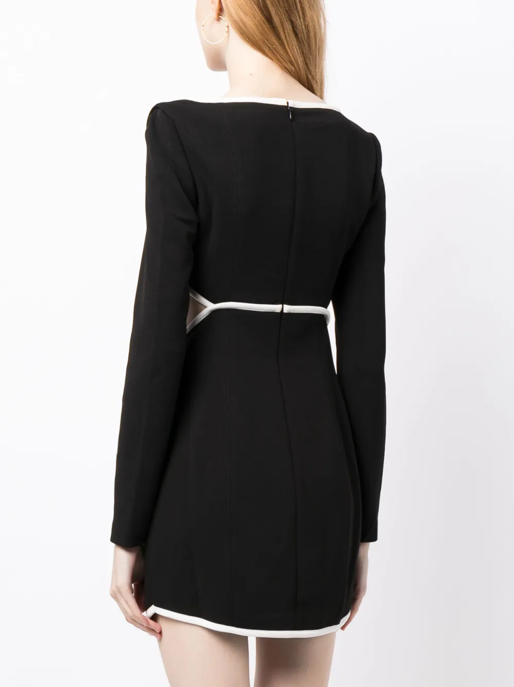 Shop Misha Daniela Cut-out Minidress In Black