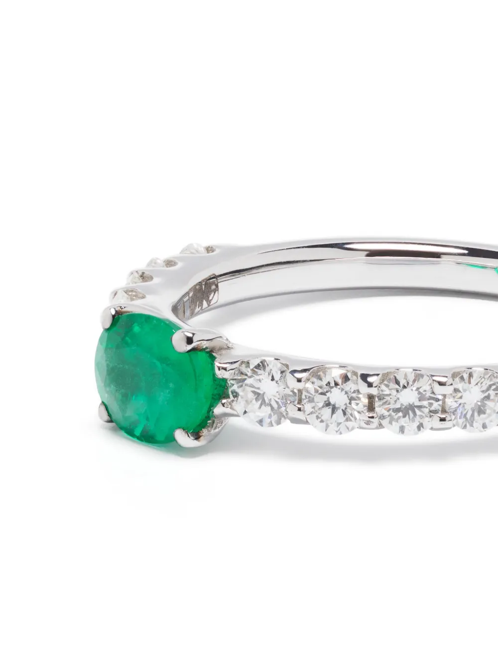  Rosekey 18kt White Gold Emerald Ring - Silver 