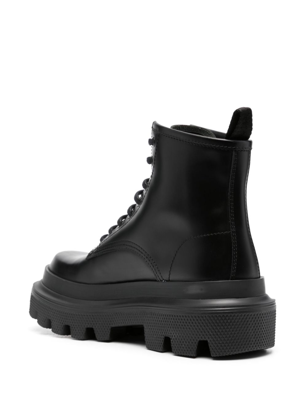 Dolce & Gabbana lace-up leather boots Black