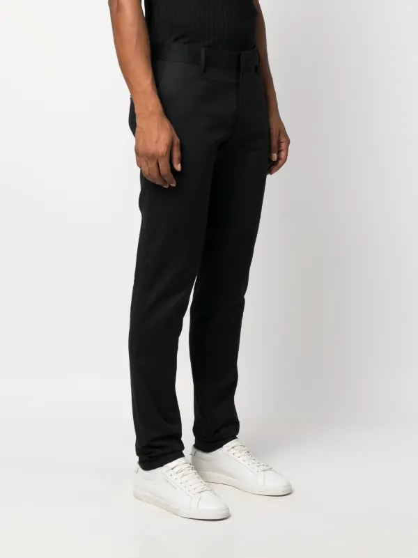Emporio Armani センタープレス チノパンツ | ブラック