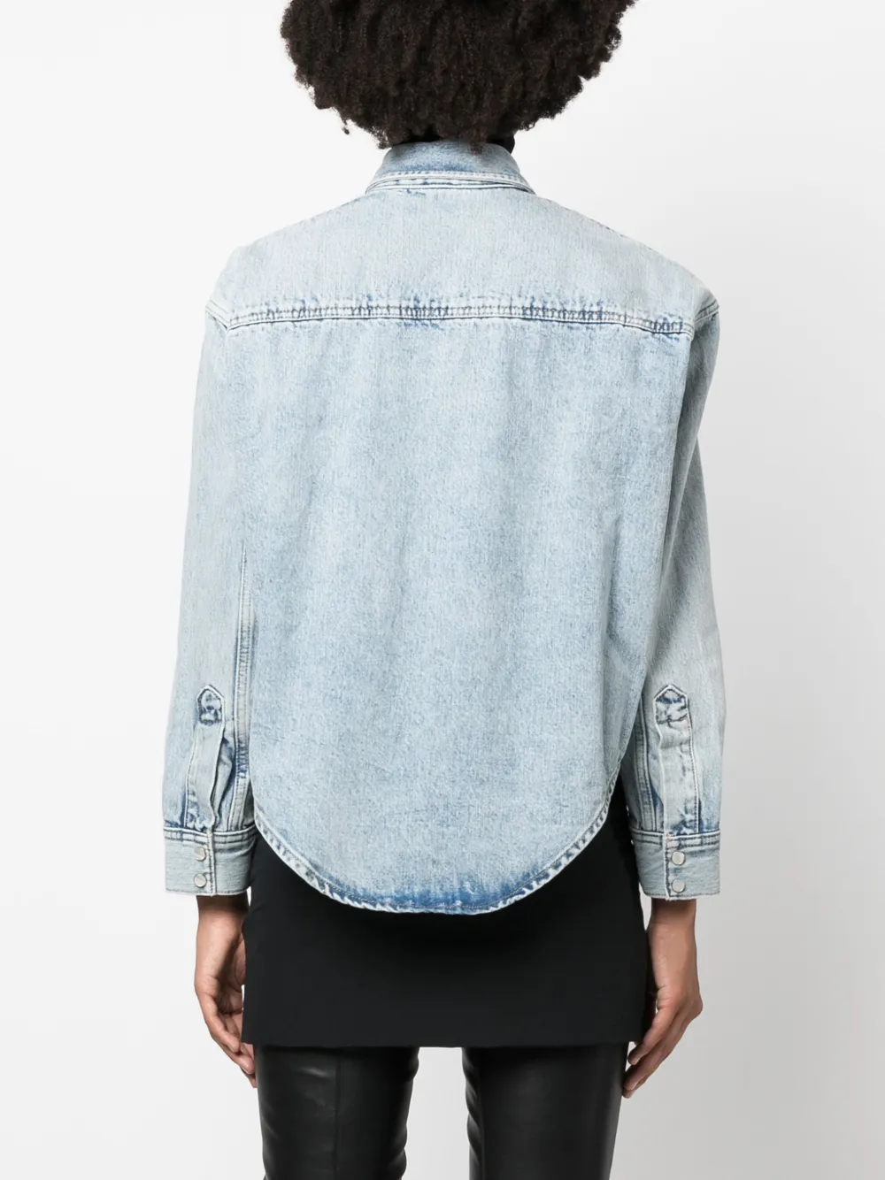 WARDROBE.NYC PRESS-STUD DENIM JACKET