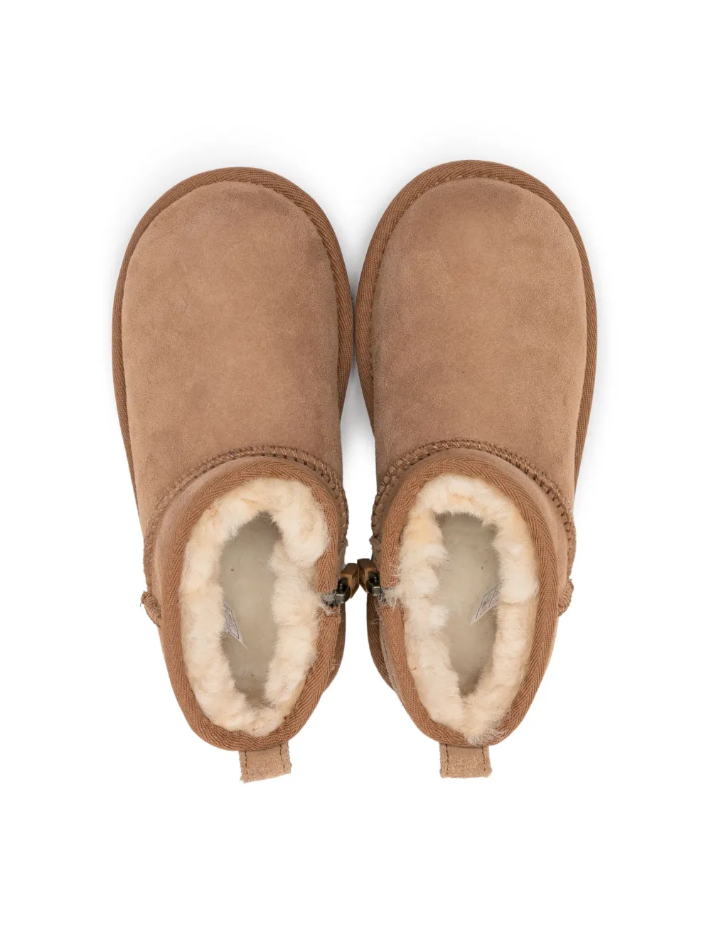 Ugg Round-toe Ankle-length Boots In 褐色