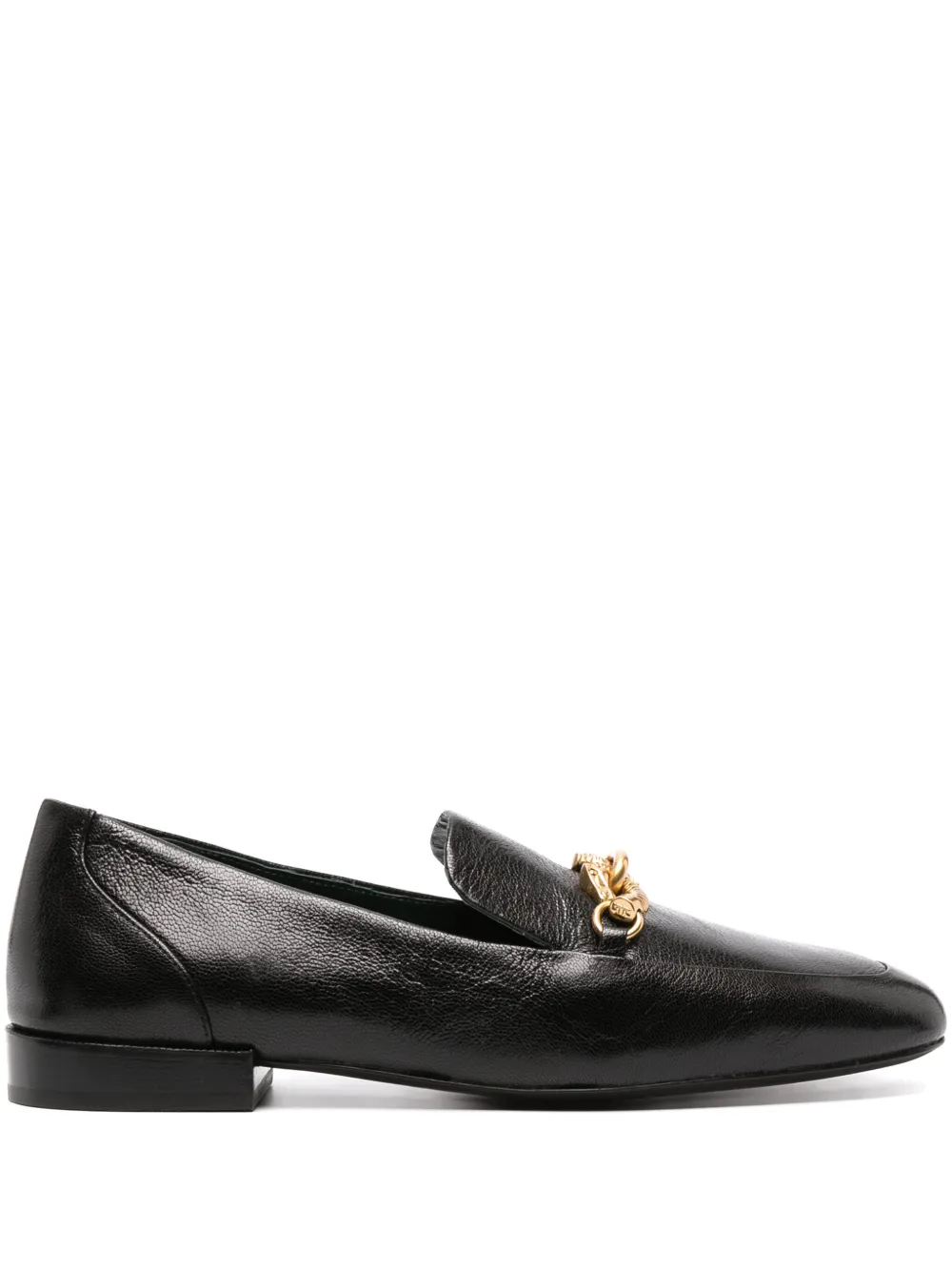 Tory Burch Jessa Embellished Leather Loafers In Black